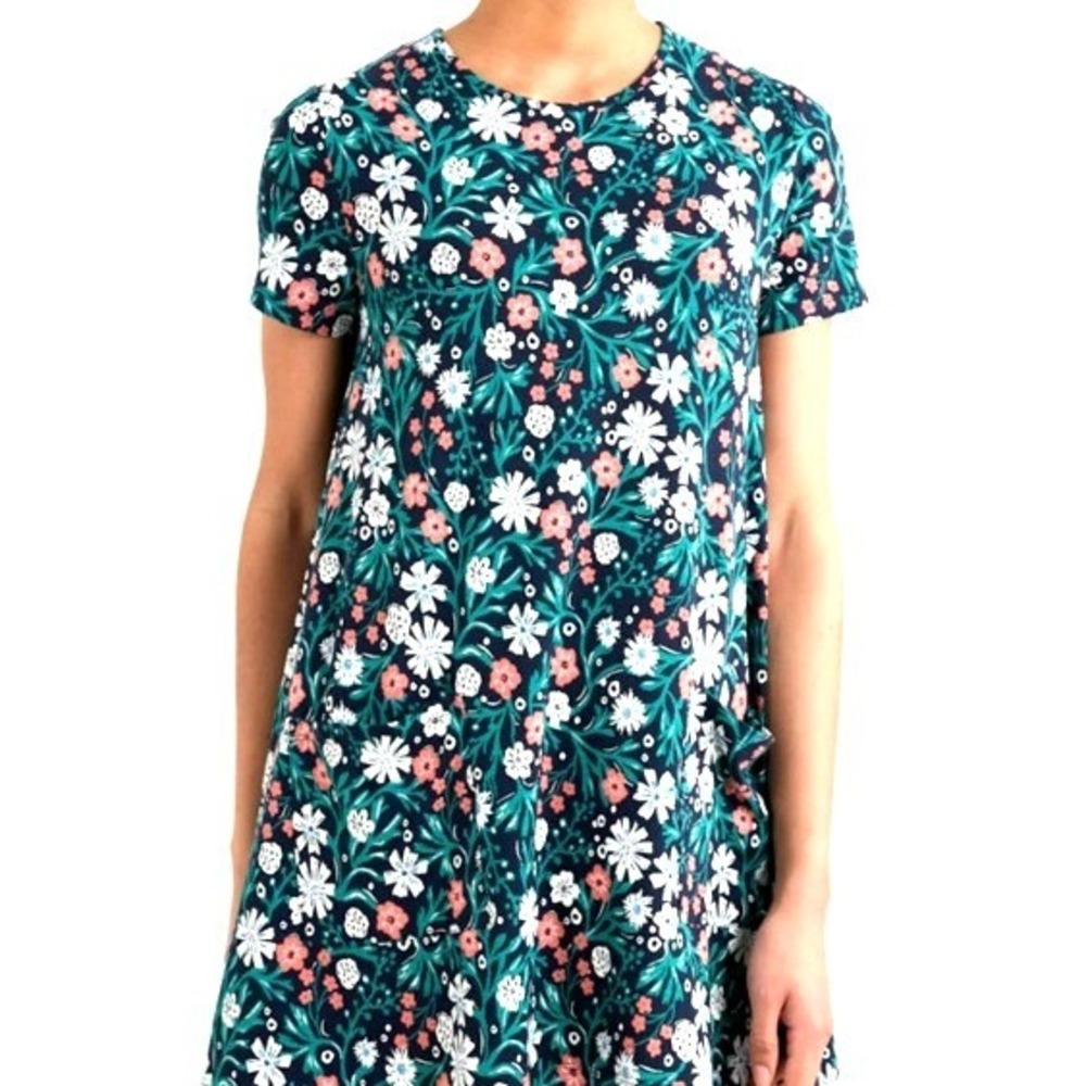 SEASALT CORNWALL‎ Women's 12 Blue Killiow Tunic Dress Bamboo Cotton Pockets